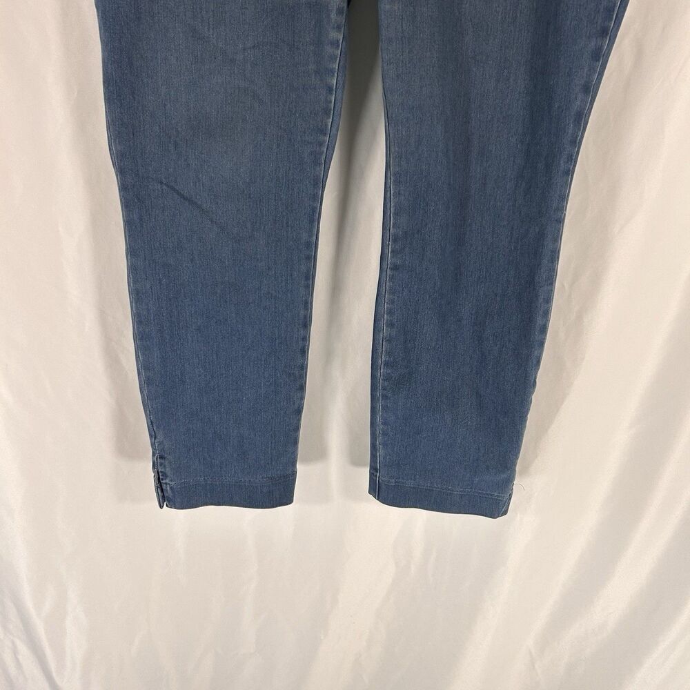 Gap Signature Skinny Ankle Pants Women's 12 medium Wash Blue Zip Pockets - Picture 3 of 9